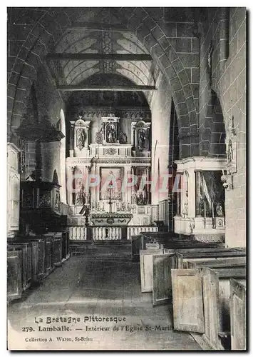 Cartes postales Lamballe interieur de l Eglise St Martin