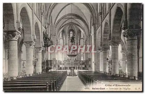 Ansichtskarte AK Saint Cast Interieur de l Eglise