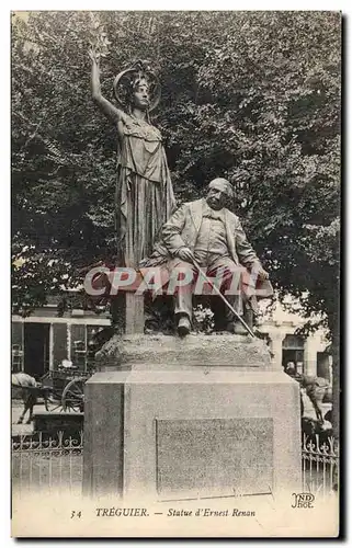 Cartes postales Treguier Statue d Ernest Renan