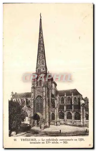 Ansichtskarte AK Treguier Le Cathedrale Commencee en Terminee au XV Siecle