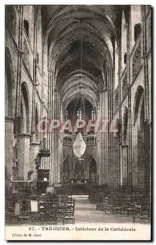 Ansichtskarte AK Treguier Interieur de la Cathedrale