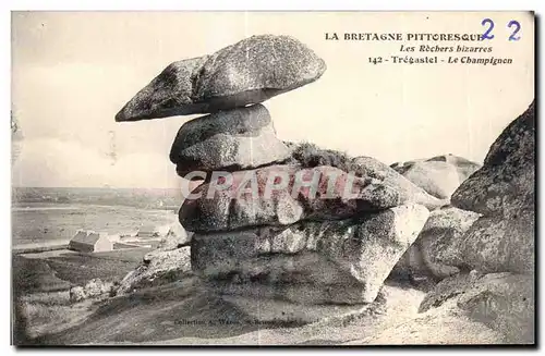 Cartes postales La Bretagne Pittorresque Les Rochers bizarres Tregastel Le Champignen