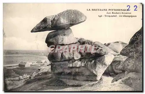 Cartes postales La Bretagne Pittorresque Les Rochers bizarres Tregastel Le Champignen