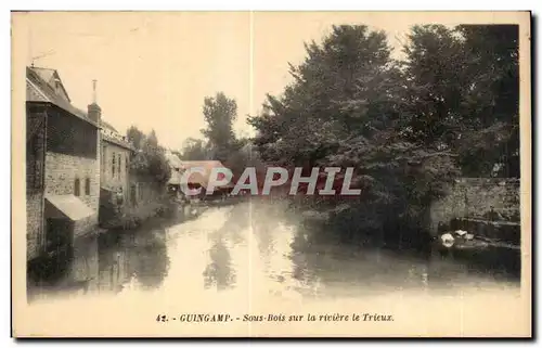 Ansichtskarte AK Guingamp Sous Bois sur la riviere le Trieux