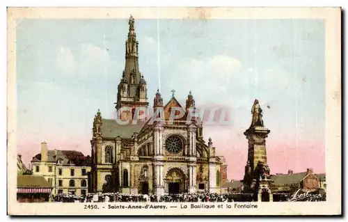 Cartes postales Sainte Anne d Auray La Bosilique et la Fontaine