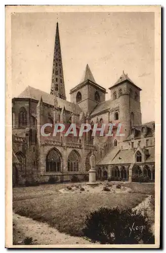 Cartes postales La Douce France Bretagne Treguier Abside de la Cathedrale Tour d Hastings et le Cloitre