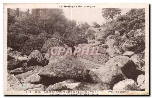 Cartes postales La Bretagne Pittoresque Chaos de Rochers dans la Vallee de Saint Nicolas