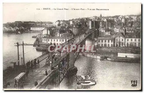 Cartes postales Brest Le Grand Pont L Avant Port Vue sur Reconvrance