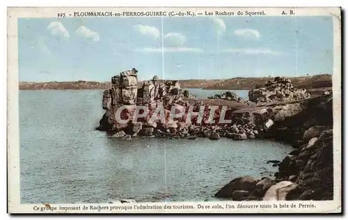 Cartes postales Ploumanach en Perros Guirec Les Rochers du Squevel