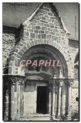 Ansichtskarte AK Perros Guirec Porche de l Eglise