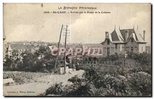 Ansichtskarte AK La Bretagne Pittoresque St Cast Arrivee par la Route de la Colonne