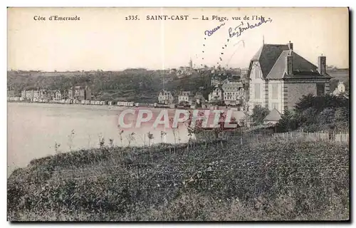 Cartes postales Saint Cast La Plage Vue de l Isle