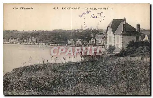 Cartes postales Saint Cast La Plage Vue de l lsle