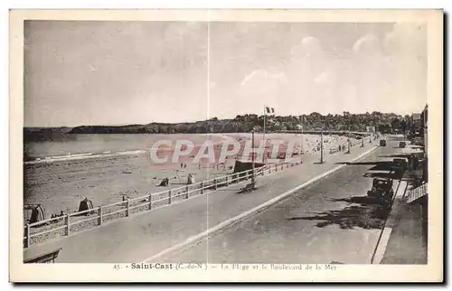 Cartes postales Saint Cast La Plage et le boulevard de la Mer