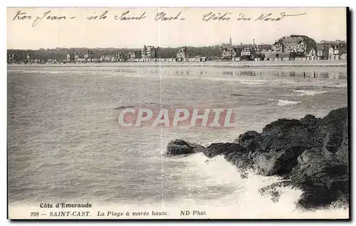 Cartes postales Saint Cast La Plage a maree haute
