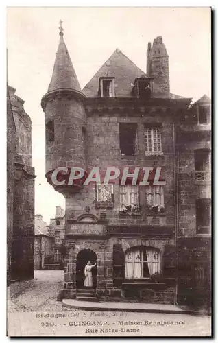 Ansichtskarte AK Guingamp Maison Renaissance Rue Notre Dame