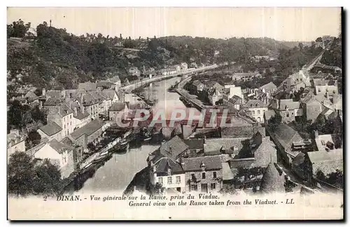 Ansichtskarte AK Dinan Vue generale sur la Rance prise du Viaduc