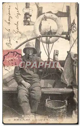 Cartes postales Berck Plage un loup de Mer