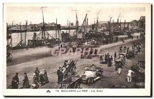 Cartes postales Boulogne sur mer Les Quais Bateaux