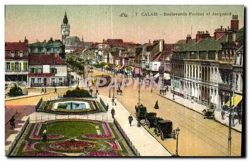 Cartes postales Calais Boulevards Pasteur et Jacquard