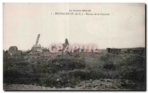 Cartes postales Boyelles Ruines de la Sucrerie Militaria