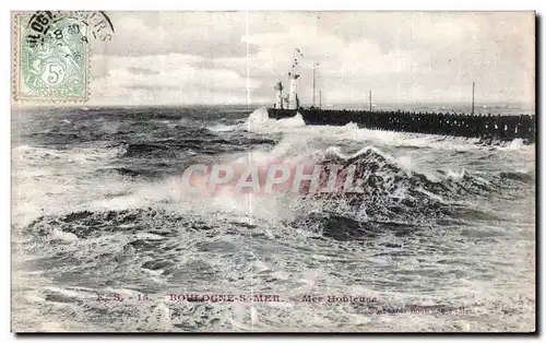 Cartes postales Boulogne Sur Mer Mer Mer Houleuse