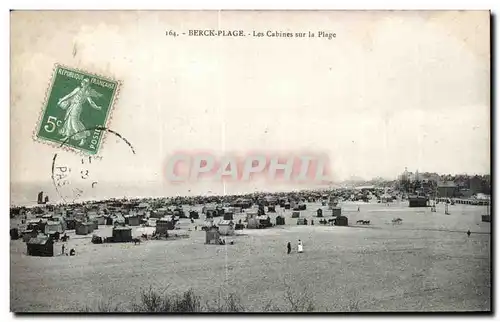 Cartes postales Berck Plage Les Cabines Sur la Plage