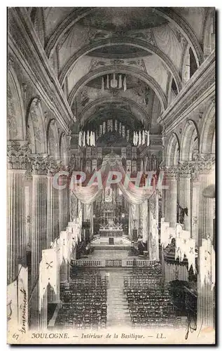 Cartes postales Boulogne Interieur de la Basilique