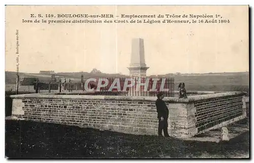 Cartes postales Boulogne sur Mer Emplacement du Trone de Napoleon 1er