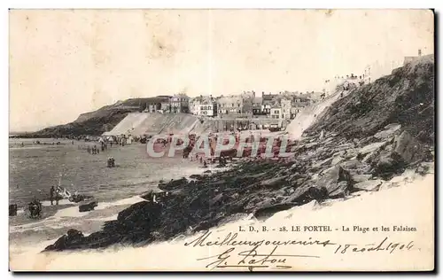 Cartes postales Le Portel La Plage et les Falaises