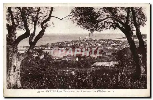 Ansichtskarte AK Antibes Panorama vu a travers les Oliviers