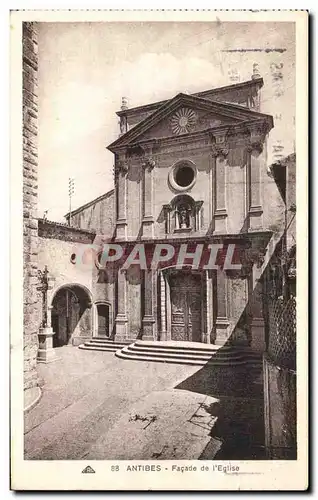 Cartes postales Antibes Facade de l Eglise