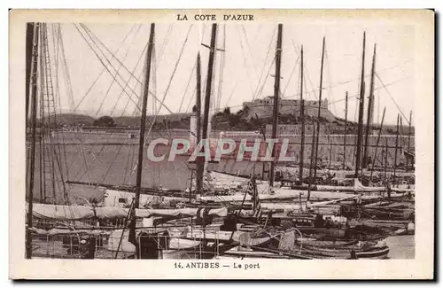 Cartes postales Antibes Le port Bateaux