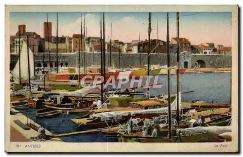 Cartes postales Antibes Le port Bateaux