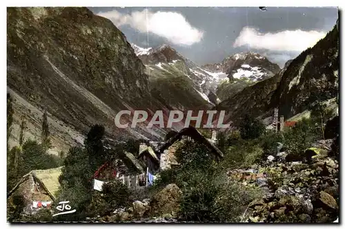 Cartes postales Les Alpes Vallee du Valgaudemar Le bourg Les Aupillous et le pic Jocelme