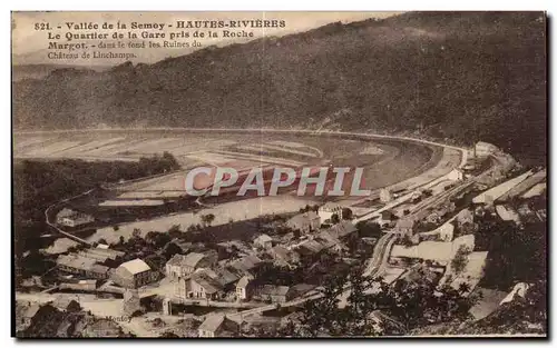 Cartes postales Vallee de la Semoy Hautes Riveres le Quartier de la Gare pris de la Roche