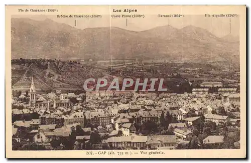 Cartes postales Les Alpes GAP Vue generale