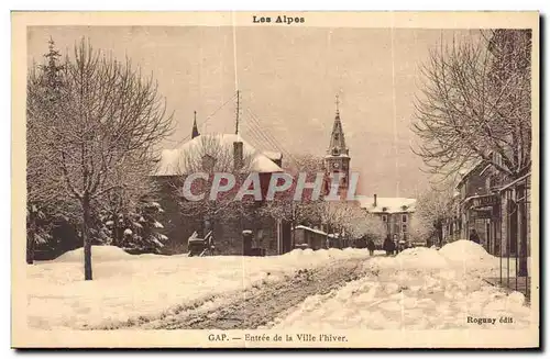 Cartes postales Les Alpes Entree de la Ville l Hiver