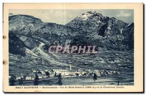 Ansichtskarte AK Dauphine Brianconnais Col du Mont Genevre et le Chaberton italie