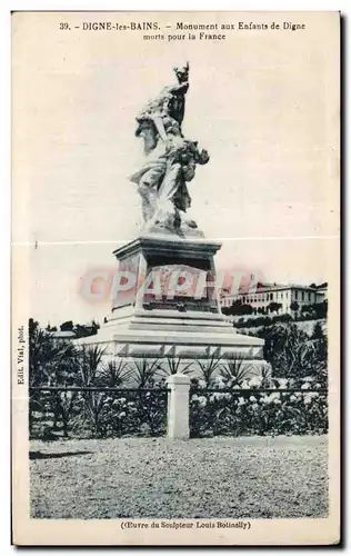 Cartes postales Digne les Bains Monument aux Enfants de Digne morts pour la France