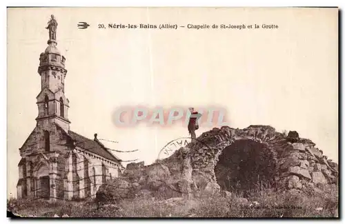 Ansichtskarte AK Allier Neris les Bains Chapelle de St Joseph et la Grotte