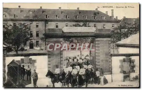 Cartes postales Moulins Quartier de Villars Cheval Horse Militaria