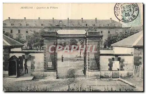 Cartes postales Moulins Quartier de Villars militaria