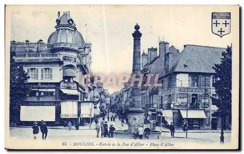 Cartes postales Moulins Entree de la Rue a Allier