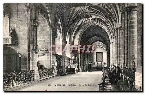 Ansichtskarte AK Moulins Interieur de la Cathedrale