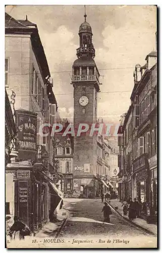 Cartes postales Moulins Jacuemart Rue de l Horloge