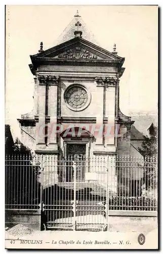 Cartes postales Moulins La Chapelle du Lycee Banville