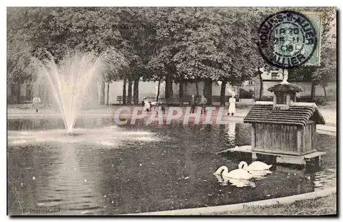 Ansichtskarte AK Moulins Place de la gare le bassin des cygnes Swan