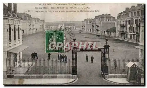 Cartes postales Casernes Richemond Nouvelles casernes a Montlucon 121eme regiment de ligne Militaria