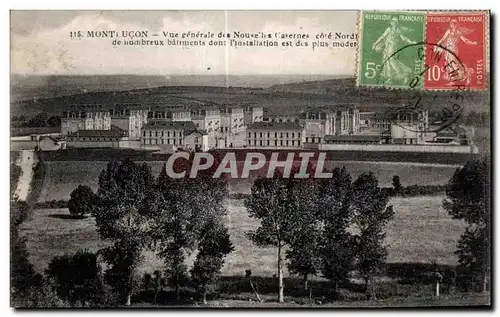 Cartes postales Montlucon Vue generale des nouvelles casernes Militaria